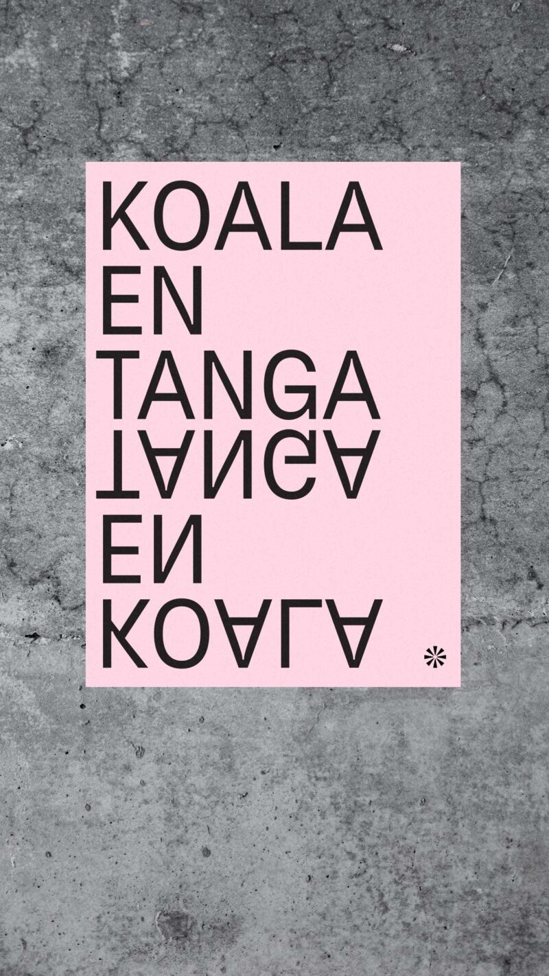 Poster tipográfico koala